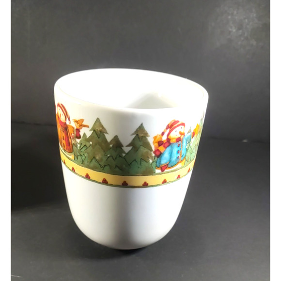 Gibson Christmas Snowmen Coffee Cocoa Cups Mug Lot Of 2 - Picture 4 of 8